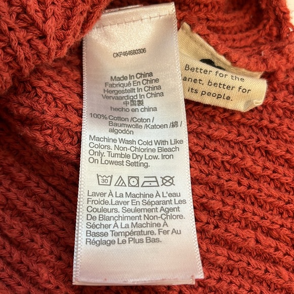 Madewell burnt orange V-neck sweater - Picture 6 of 6
